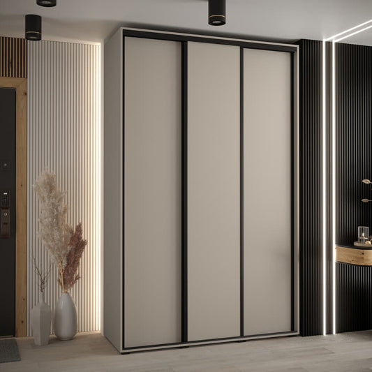 Modern wardrobe with sliding doors in a stylish room setting