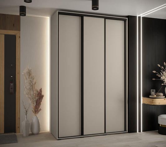 Modern wardrobe with sliding doors in a stylish room setting