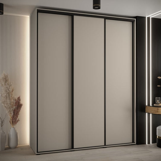 Modern wardrobe with sliding doors in a stylish room setting