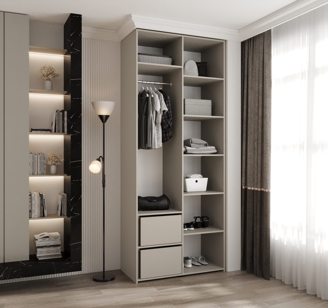 Como III Hinged Door Wardrobe 100cm