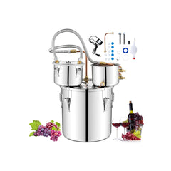 5 Gallon Stainless Steel Water Alcohol Distiller with Build-in Thermometer