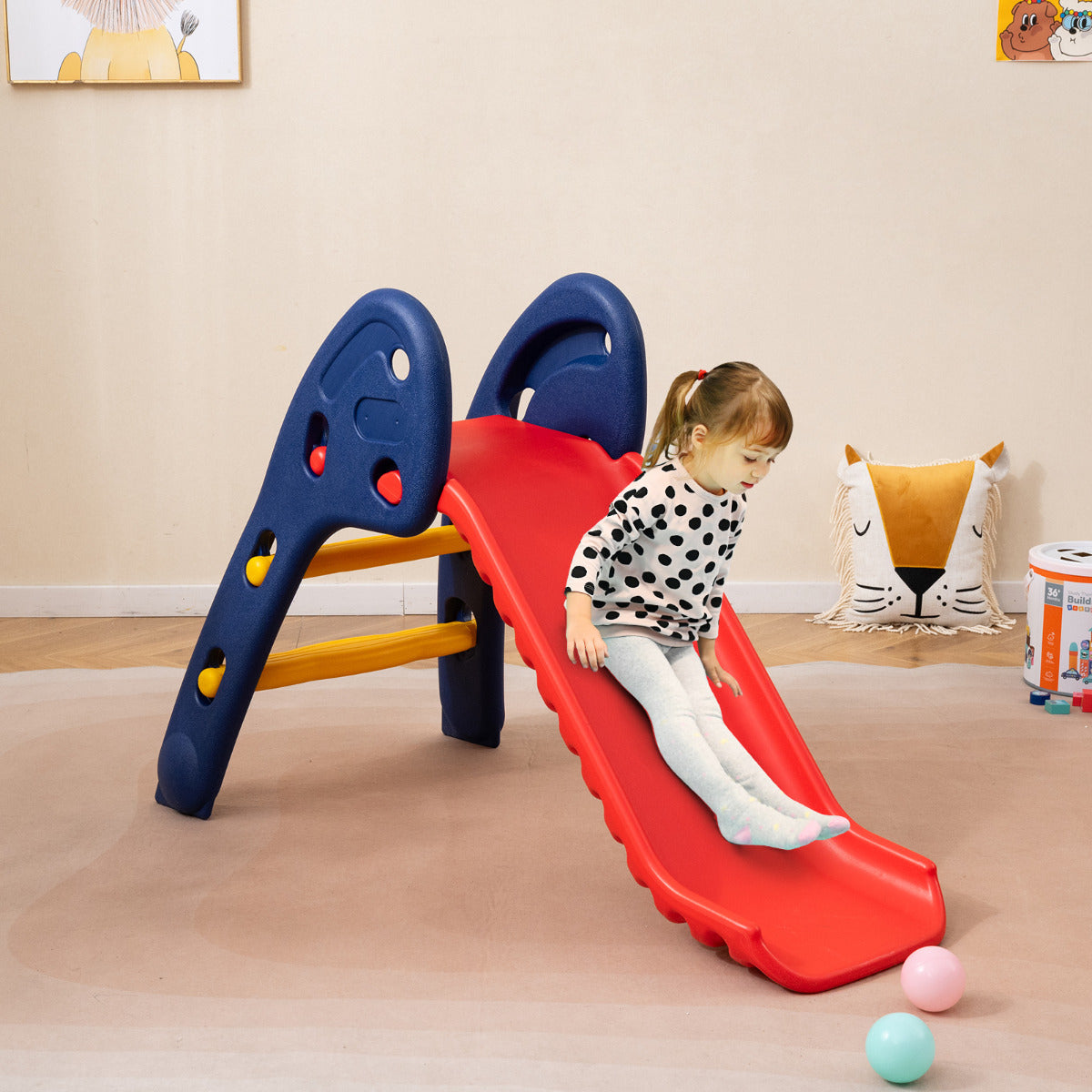 Kid Folding Sliding with Triangle Structure for 2-5 Years Old