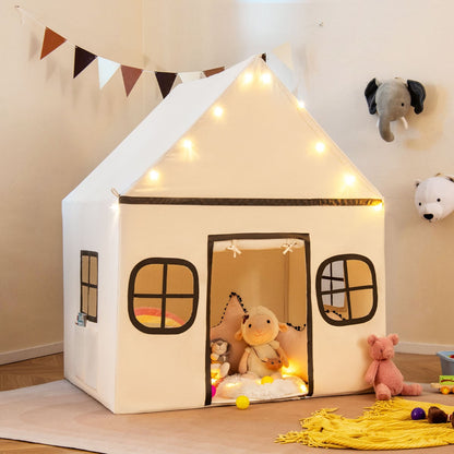 Kids Play Tent Large Playhouse Indoor Play Tent-Beige