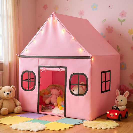 Kids Play Tent Large Playhouse Indoor Play Tent-Pink