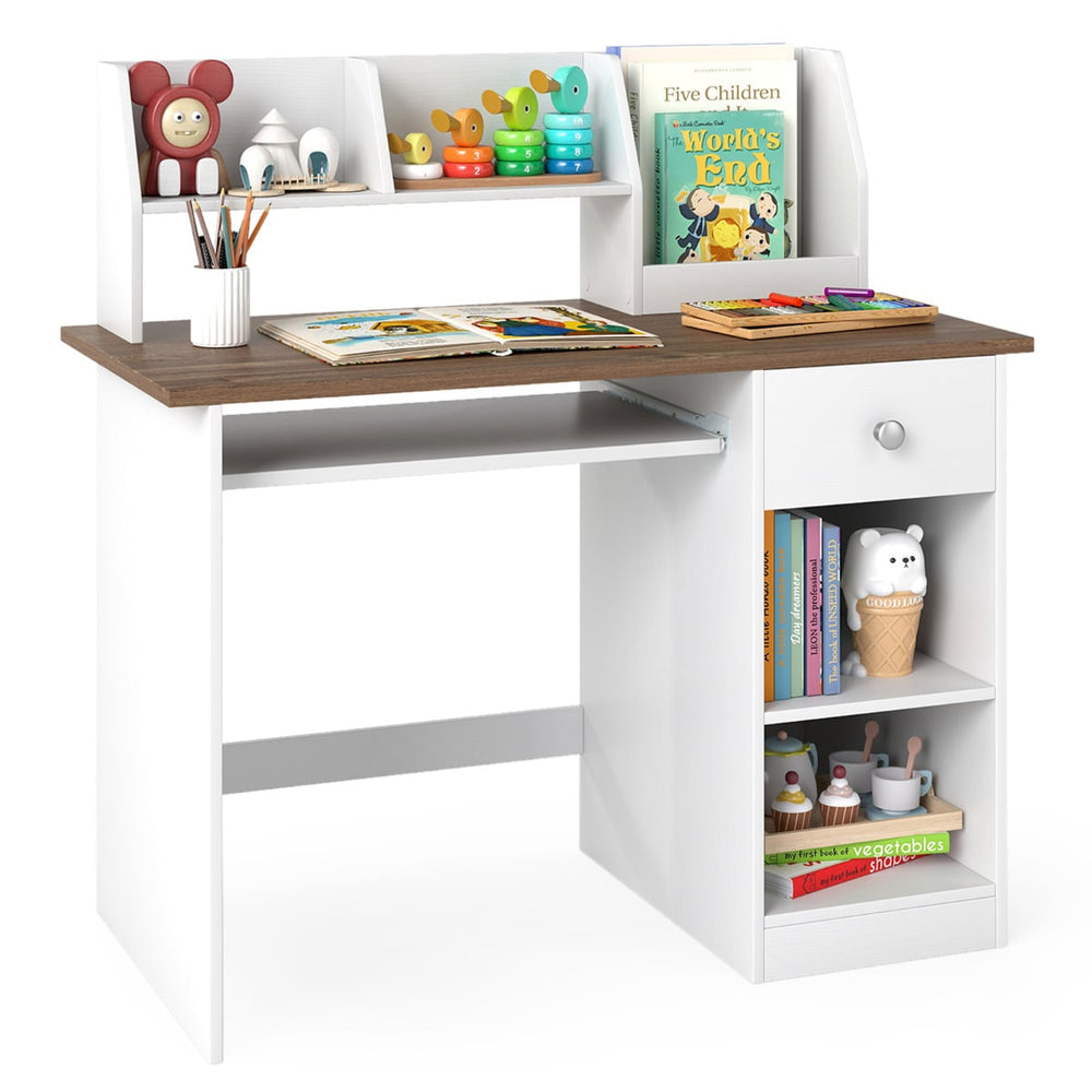 Kids Study Desk Multifunctional Student Desk-Natural