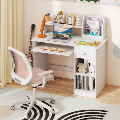 Kids Study Desk Multifunctional Student Desk-White
