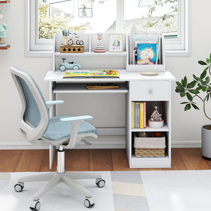 Kids Study Desk Multifunctional Student Desk-White