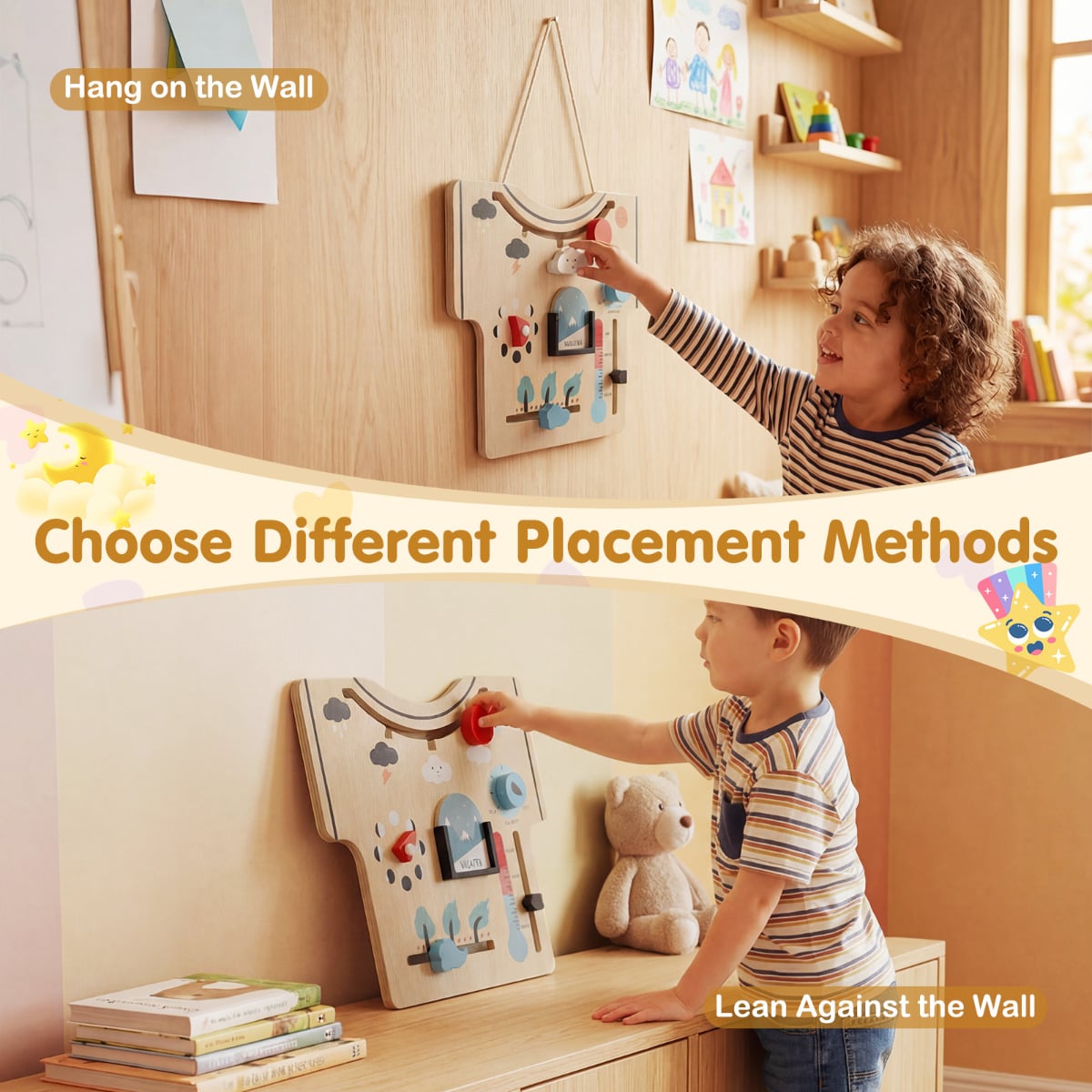 Kids Wooden Calendar About Season and Lunar Phase