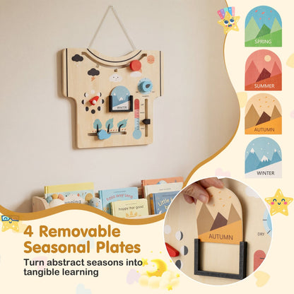 Kids Wooden Calendar About Season and Lunar Phase