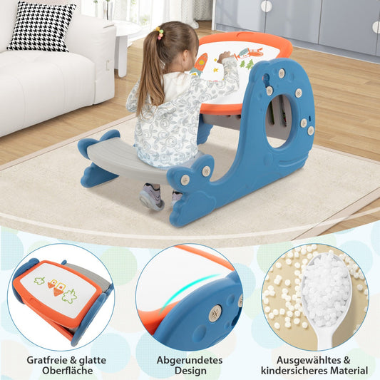 Multi-functional Convertible Kids Activity Table Set-Blue