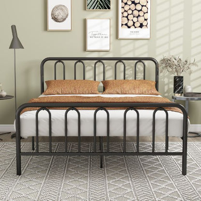 Double/King Size Metal Bed Frame with Headboard and Footboard-King Size