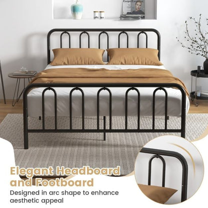 Double/King Size Metal Bed Frame with Headboard and Footboard-King Size