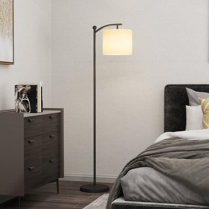 HOMCOM LED Floor Lamp with Remote Control - Black