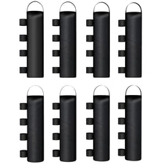 Outsunny 8 Pack Gazebo Sand Weights Bags, 40 kg 600D Heavy Duty Sand Bags Sandbags for Canopy Tent Legs, Without Sand, Black