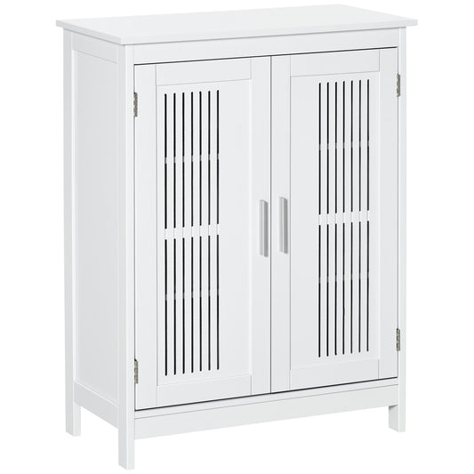 kleankin Modern Bathroom Floor Cabinet - White