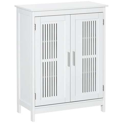 kleankin Modern Bathroom Floor Cabinet - White