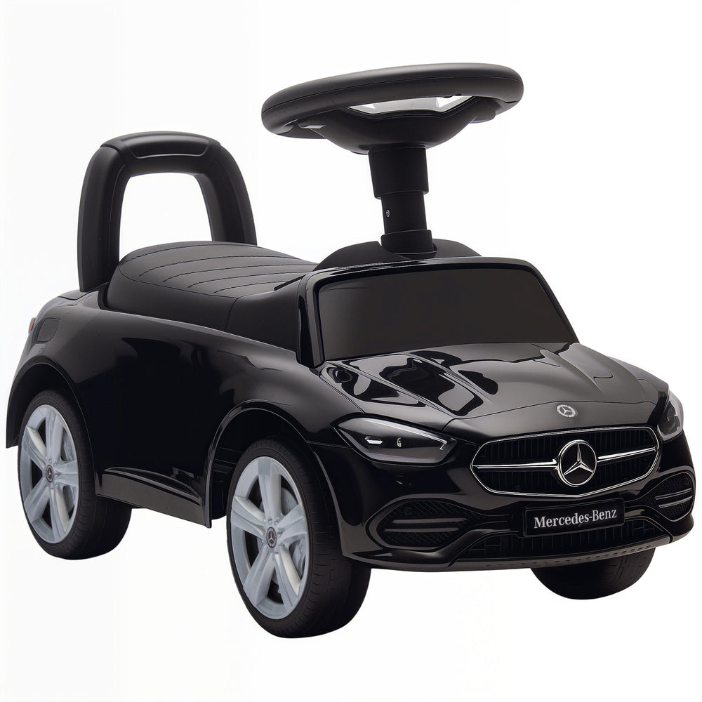 AIYAPLAY Official Mercedes-Benz Ride On Car, Foot to Floor Sliding Walker with Horn, Engine Sounds and Under-Seat Storage, Black