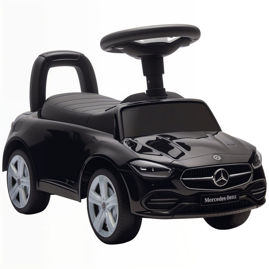 AIYAPLAY Official Mercedes-Benz Ride On Car, Foot to Floor Sliding Walker with Horn, Engine Sounds and Under-Seat Storage, Black
