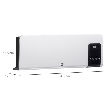 HOMCOM 2000W Wall-Mounted Heater, 18-45Â°C Temperature, White