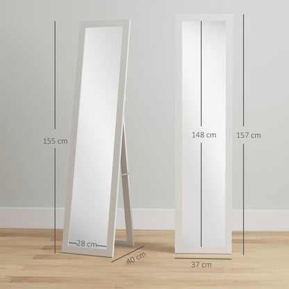 HOMCOM 37 x 157 cm Full Length Mirror - White