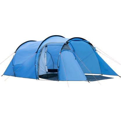 خيمة تخييم Outsunny 2-3 Man Tunnel Tent مع فتحات تهوية للشرفة وغطاء مقاوم للطقس وصيد الأسماك والمشي لمسافات طويلة والمهرجانات والمنزل