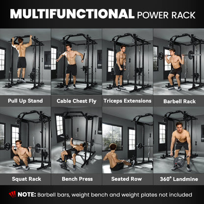 SPORTNOW Lat Pull-Down Home Gym Machine with Cable Crossover for Home Strength Training, Black