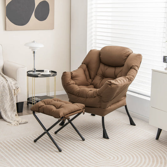 Lazy Chair with Ottoman-Coffee