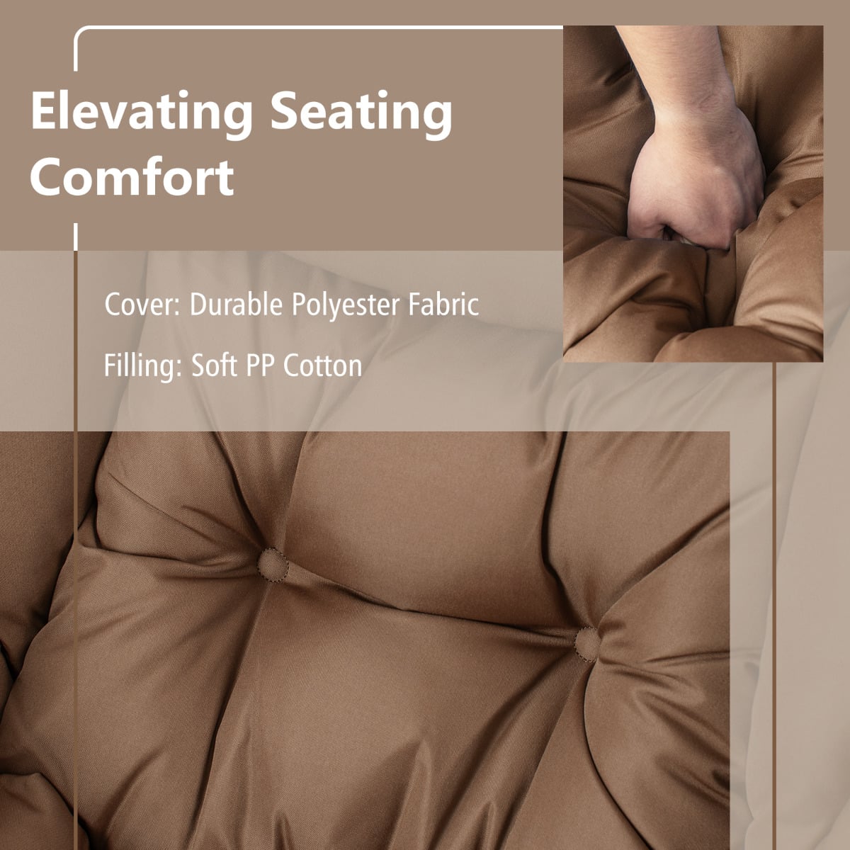 Lazy Chair with Ottoman-Coffee