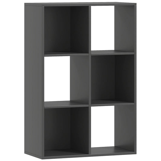 HOMCOM 6-Cube Bookshelf - Black