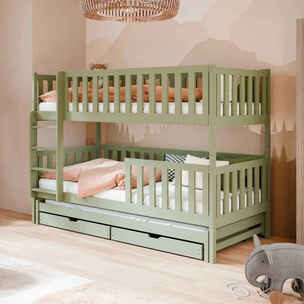 Lea Bunk Bed with Trundle and Storage
