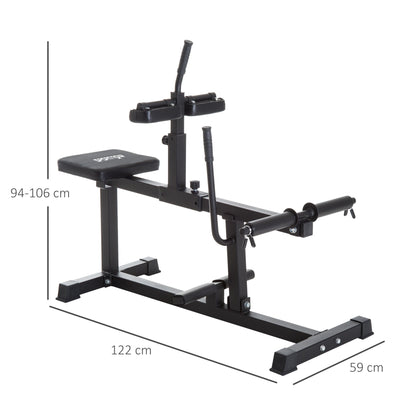 SPORTNOW Seated Leg Extension Machine, Adjustable Leg Raise Machine and Curl Machine with Plate Loaded for Hip, Lower Body and Home Gym Workout