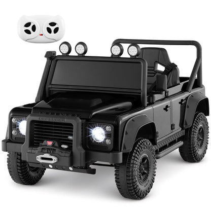 Licensed Land Rover Defender 12V Ride On Toy Car with Parent Remote Control -Black