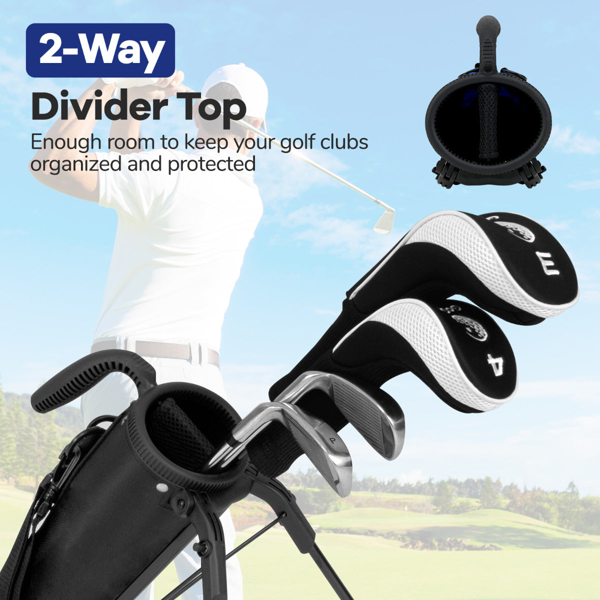 Lightweight Golf Bag for The Driving Range-Blue