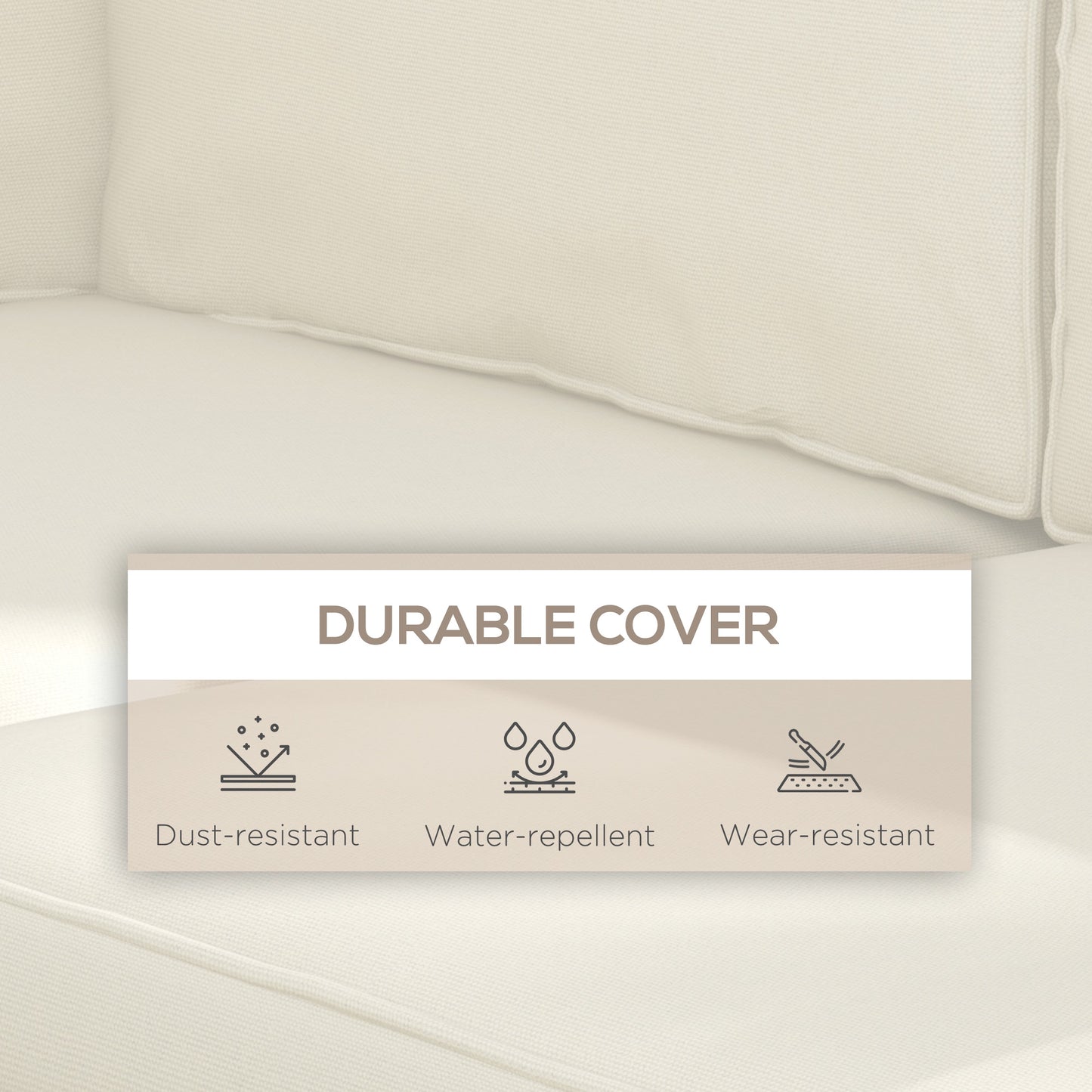 Outsunny Set of 14 Dining Set Cushions - Cream