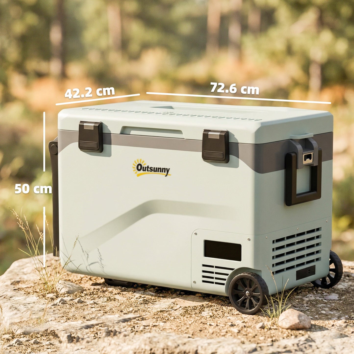 Outsunny 42.5L Compressor Car Fridge Freezer, Camping Refrigerator with App Control, 20Â°C-20Â°C