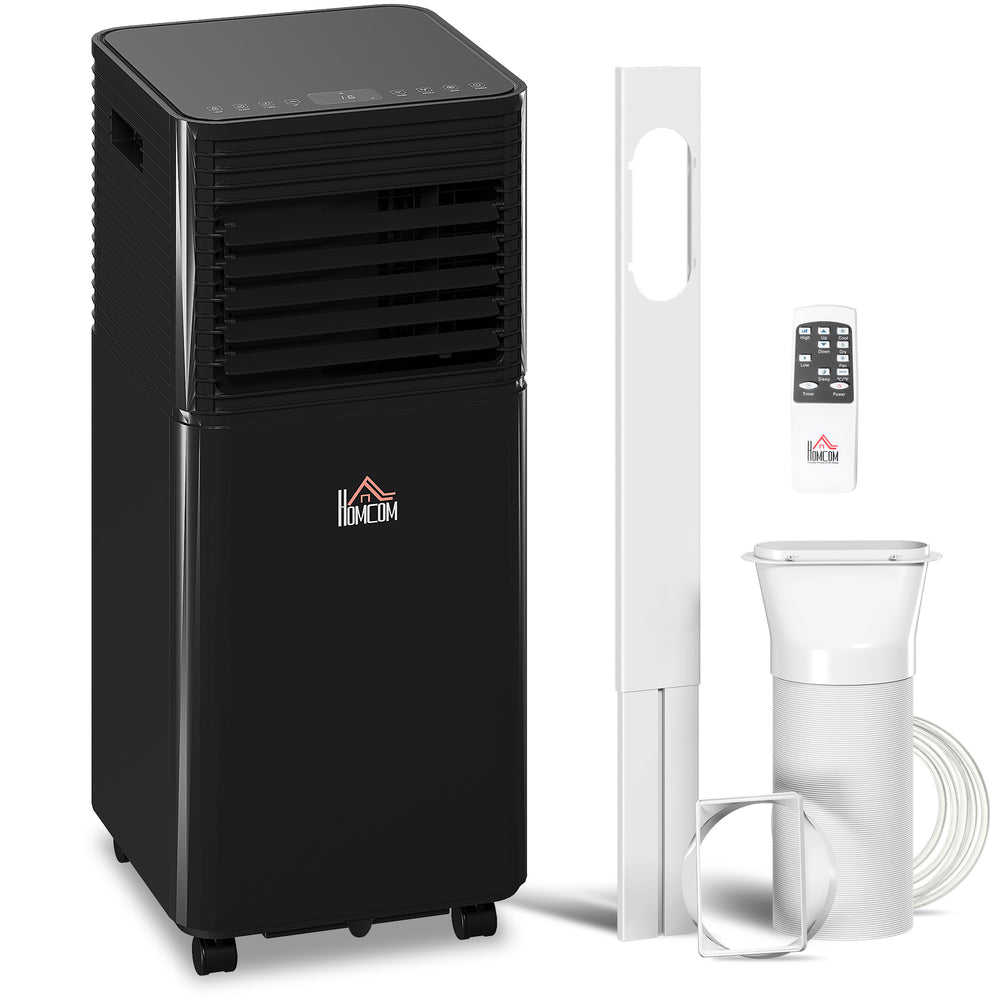 HOMCOM 7000 BTU 4-In-1 Portable Air Conditioner Unit Cooling Dehumidifying Ventilating for Room up to 26m², with Fan, Remote, 24H Timer, Window Mount Kit, R290, A Energy Efficiency