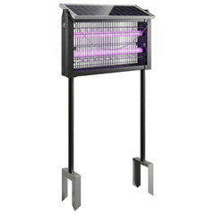 Outsunny Solar Bug Zapper Outdoor, 3500 V Electric Mosquito Fly Zapper with 4.3 m Cord, Dusk-to-Dawn Control, Black