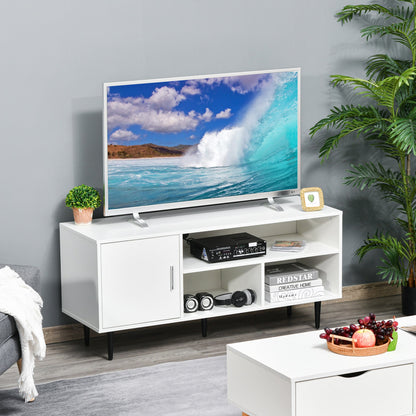 HOMCOM TV Stand Cabinet for TVs up to 60 Inches - White