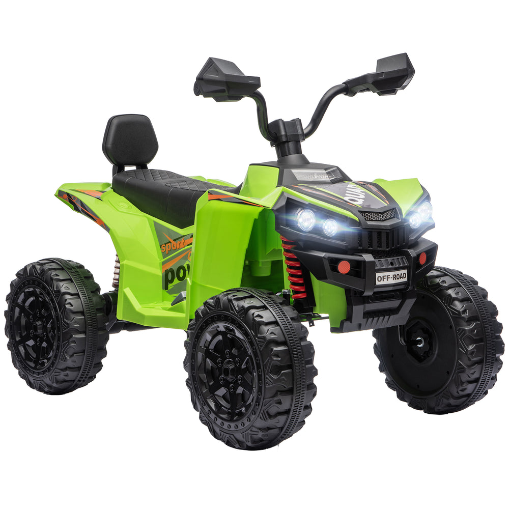 AIYAPLAY 24V 2 Seater Electric Quad Bike for Kids, Ride On Car ATV Toy w/ Forward Backward, for Boys Girls 3-8 Years, Green