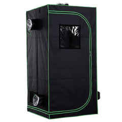 Outsunny Grow Tent Reflective Mylar Hydroponic with Adjustable Vents and Floor Tray for Indoor Plant Growing, 80 x 80 x 160 cm (31.5