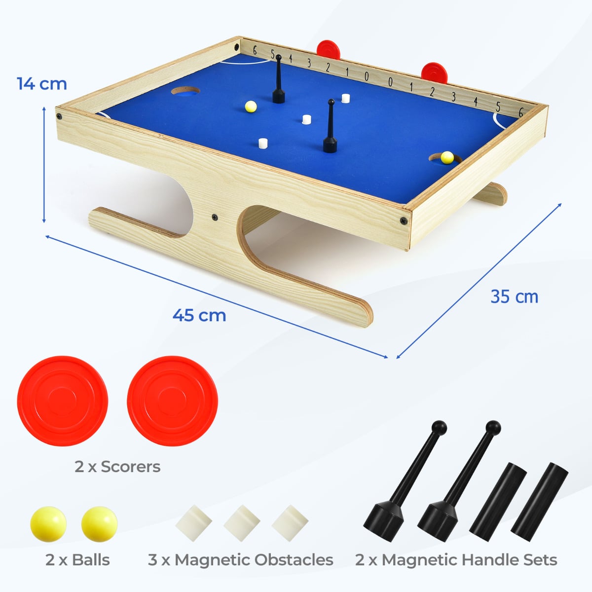 Magnetic Mini Foosball Table with Balls and Handle Sets