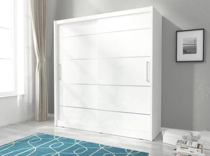 Splendor Alu Sliding Door Wardrobe 200cm - White