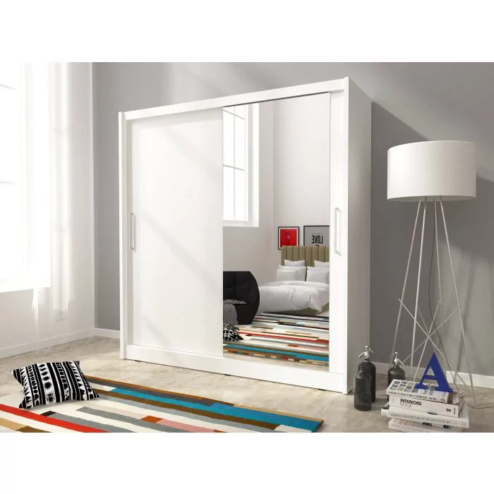 Splendor I Sliding Door Wardrobe 180cm - White Matt