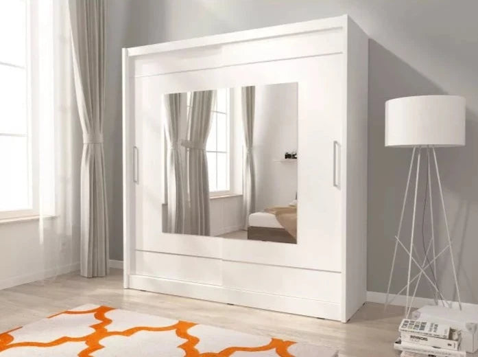 Splendor IX Sliding Door Wardrobe 180cm - White