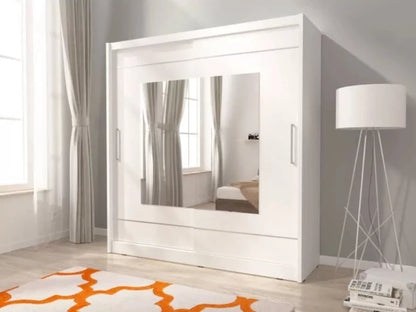 Splendor IX Sliding Door Wardrobe 200cm - White Matt