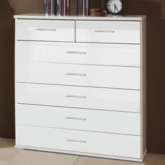 White Chest of Drawers CALLISTO Medium Chest, 7 Drawers