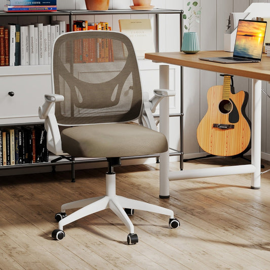 Mesh Office Chair Ergonomic Height Adjustable Swivel Task Computer Desk Chair -Grey