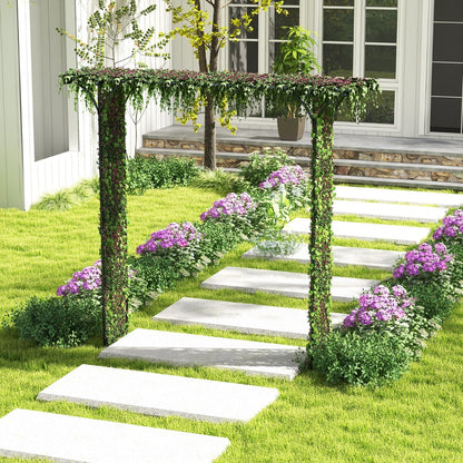 Metal Archway for Climbing Plants for Wedding Ceramony Party Backyard-Black