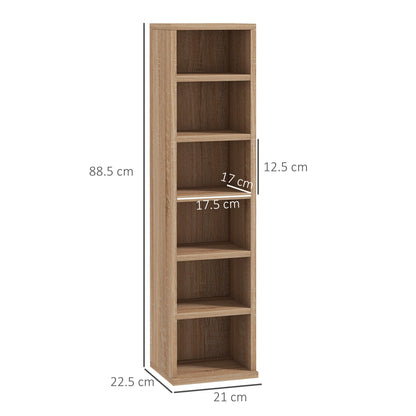 HOMCOM Set of Two 102 CD Storage Units - Wood-Effect