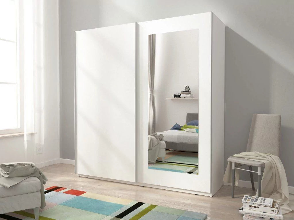 Micah 8 2 Sliding Door Wardrobe 200cm - White